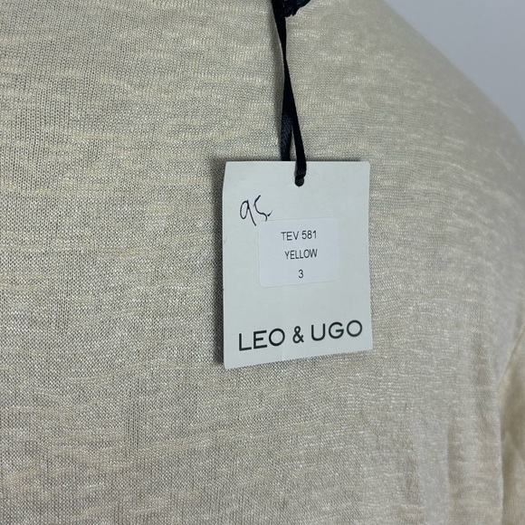 Leo & Ugo Lightweight Sweater Pale Yellow NWT - Picture 7 of 7